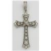 Image 2 : AFFINITY DIAMONDS LOT OF TWO STERLING SILVER CROSSES WITH DIAMONDS