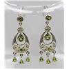 Image 1 : BEAUTIFUL CHANDELIER AND PERIDOT COLORED GEMSTONE EARRINGS.