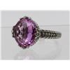 Image 1 : JUDITH RIPKA STERLING SILVER RING WITH CZ'S AND PINK STONE