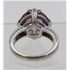 Image 2 : JUDITH RIPKA STERLING SILVER RING WITH CZ'S AND PINK STONE