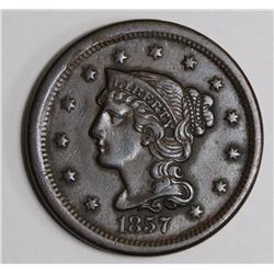 1857 LARGE CENT SMALL DATE XF KEY COIN!