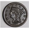 Image 1 : 1857 LARGE CENT SMALL DATE XF KEY COIN!