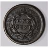 Image 2 : 1857 LARGE CENT SMALL DATE XF KEY COIN!