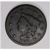 Image 1 : 1839/6 LARGE CENT VG/FINE RARE! KEY DATE!