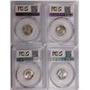 Image 2 : PCGS GRADED MS65 GEM MERCURY DIMES: 1937, 1945, 1945-S AND 1944