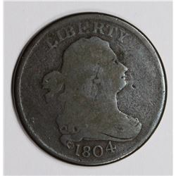 1804 HALF CENT, NICE VG, CHOCOLATE BROWN