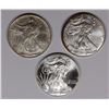 Image 1 : 3-GEM BU AMERICAN SILVER EAGLES