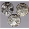Image 1 : 3-GEM BU AMERCIAN SILVER EAGLES