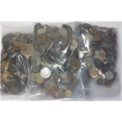 20 POUNDS OF UNSEARCHED FOREIGN COINS