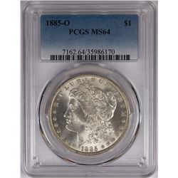 1885-O MORGAN SILVER DOLLAR PCGS MS64