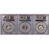 Image 2 : PCGS GRADED MERCURY DIMES: ALL MS 65 WHITE - 1945-D, 1936 & 1941-D