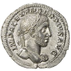 ROMAN EMPIRE: Severus Alexander, 222-235 AD, AR denarius (2.74g), Rome (232). UNC