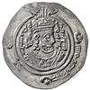 ARAB-SASANIAN: 'Abd Allah b. al-Zubayr, 680-692, AR drachm (4.07g), KLMAN-NAL (Narmashir), AH67. EF