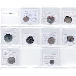 ARAB-SASANIAN: LOT of 9 copper coins