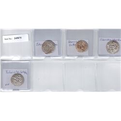 TABARISTAN: LOT of 4 silver hemidrachms