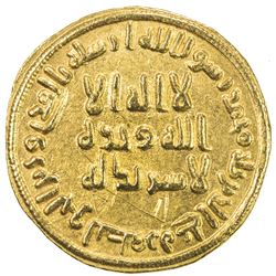 UMAYYAD: 'Abd al-Malik, 685-705, AV dinar (4.24g), NM (Dimashq), AH79. EF