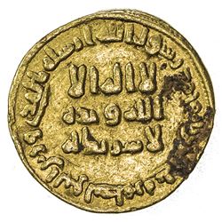 UMAYYAD: 'Abd al-Malik, 685-705, AV dinar (4.21g), NM (Dimashq), AH82. VF