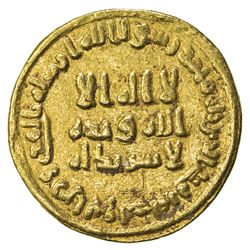UMAYYAD: 'Abd al-Malik, 685-705, AV dinar (4.23g), NM (Dimashq), AH82. VF