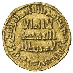 UMAYYAD: al-Walid I, 705-715, AV dinar (4.21g), NM (Dimashq), AH88. VF