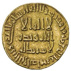 UMAYYAD: al-Walid I, 705-715, AV dinar (4.21g), NM (Dimashq), AH91. VF