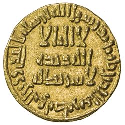 UMAYYAD: Sulayman, 715-717, AV dinar (4.23g), NM (Dimashq), AH97. VF-EF