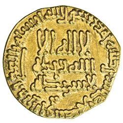 ABBASID: al-Rashid, 786-809, AV dinar (3.88g), NM (Madinat al-Salam), AH186. VF