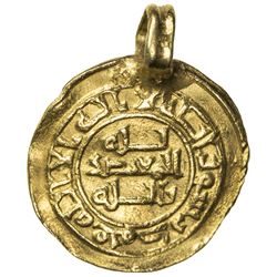 ABBASID: al-Mu'tadid, 892-902, AV donative 1/4 dinar (1.14g), NM, AH286. VF