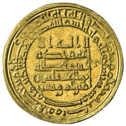 ABBASID: al-Muqtadir, 908-932, AV dinar (3.94g), Misr, AH309. EF