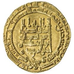 ABBASID: al-Muqtadir, 908-932, AV dinar (3.96g), Suq al-Ahwaz, AH320. EF