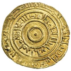 FATIMID: al-'Aziz, 975-996, AV dinar (4.07g), Fas (=Fez), AH382. EF