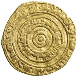 FATIMID: al-'Aziz, 975-996, AV dinar (4.02g), al-Mansuriya, AH384. VF