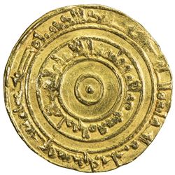 FATIMID: al-'Aziz, 975-996, AV dinar (4.14g), Misr, AH367. VF