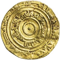 FATIMID: al-'Aziz, 975-996, AV dinar (4.14g), Misr, AH371. VF