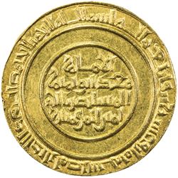 FATIMID: al-Mustansir, 1036-1094, AV dinar (4.09g), Misr, AH428. UNC