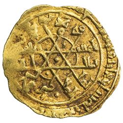 FATIMID: al-Mustansir, 1036-1094, AV 1/4 dinar (0.94g), Siqilliya (Palermo), AH447. VF