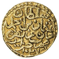 OTTOMAN EMPIRE: Osman II, 1618-1622, AV sultani (3.41g), Jaza’ir (Cezayir), AH1027. VF