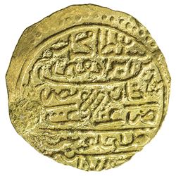 OTTOMAN EMPIRE: Mehmet IV, 1648-1687, AV sultani (3.44g), Tarabulus Gharb (Trablus), AH1078. EF