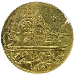 EGYPT: Abdul Hamid I, 1774-1789, AV zeri mahbub, Misr, AH1187. ANACS MS62