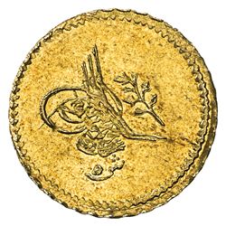 EGYPT: Abdul Mejid, 1839-1861, AV 5 qirsh (0.42g), Misr, AH1255 year 13. UNC