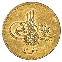 EGYPT: Murad V, 1876, AV 100 qirsh, Misr, AH1293 year 1. EF