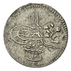 EGYPT: Abdul Hamid II, 1876-1909, AR 10 para (0.24g), Misr, AH1293 year 3. EF