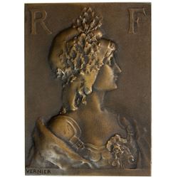 EGYPT: AE plaque (51.91g), 1909. EF-AU