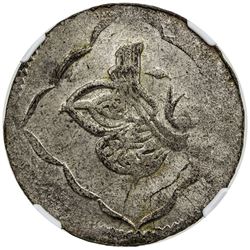 TRIPOLI: Mahmud II, 1808-1839, AR 40 para, Tarabulus Gharb, AH1223 year 21. NGC MS61