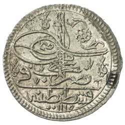 TURKEY: Ahmad III, 1703-1730, AR 10 para (onluk) (6.47g), Kostantiniye, AH1115. AU