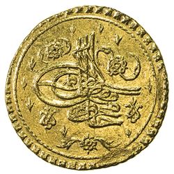 TURKEY: Mahmud I, 1730-1754, AV sultani (findik) (3.49g), Islambul, AH1143. EF