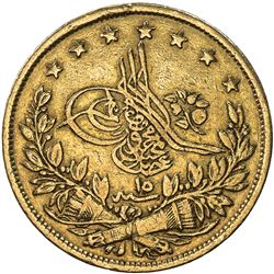 TURKEY: Abdul Mejid, 1839-1861, AV 100 kurush, Kostantiniye, AH1255 year 15. F