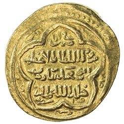 ILKHAN: Abu Sa'id, 1316-1335, AV dinar (8.61g), Wasit, AH722. VF