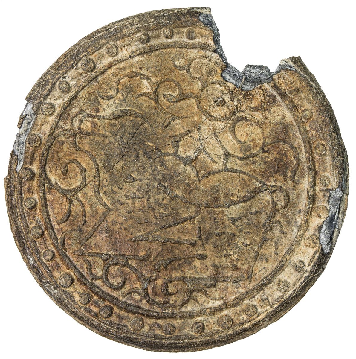 BRUNEI Anonymous, 18th19th century, large tin pitis (10.75g). VF