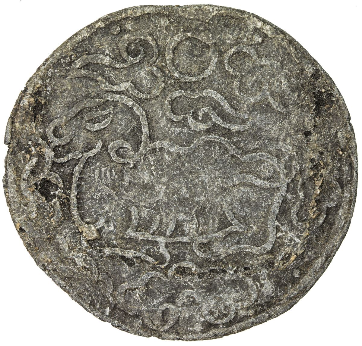 BRUNEI Anonymous, 18th19th century, broad tin pitis (6.91g). VF