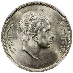 IRAQ: Faisal II, 1939-1958, AR 100 fils, 1953/AH1372, KM-114, NGC graded MS63